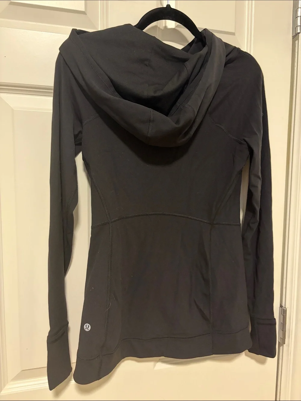lululemon athletica Black Asymmetrical Zip Utility Jacket with Hood